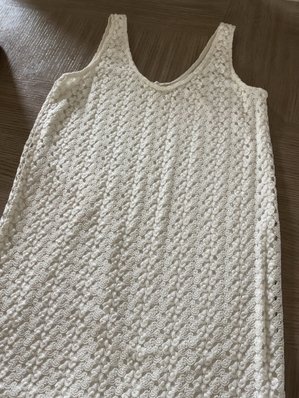 White Crochet Tank Dress
